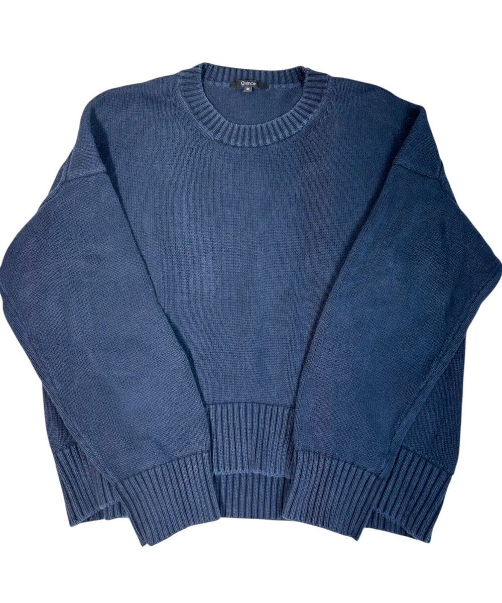 QUINCE WOMEN'S ORGANIC COTTON BOXY OVERSIZED KNIT SWEATER MEDIUM